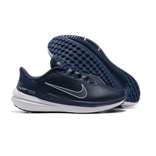 Nike zoom moon landing 9th generation leather running shoes Dark blue white 40-45