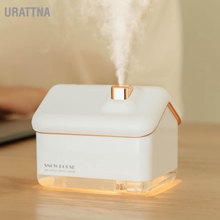 URATTNA Snow House Mini Humidifier USB Nano Atomization พร้อมไฟกลางคืนสำหรับห้องนั่งเล่นห้องนอน Plug In