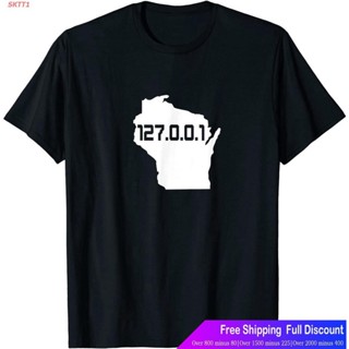 เสื้อยืดโอเวอร์ไซส์ เสื้อยืดยอดนิยม Information Technology Wisconsin Gift Computer Programmer T-Shirt Sports T-shir