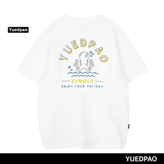 Yuedpao ยอดขาย No.1 รับประกันไม่ย้วย 2 ปี ผ้านุ่ม เสื้อยืดเปล่า เสื้อยืด Oversize White tako wasabi print_04