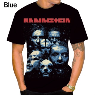 #เสื้อยืดคอกลม#ใหม่ เสื้อยืดลําลอง แขนสั้น พิมพ์ลาย Rammstein 3D แฟชั่นฤดูร้อน สําหรับทุกเพศ ทุกวัยS-4XL