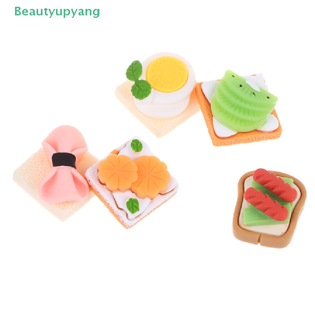 beautyupyang-โมเดลขนมปังปิ้ง-ครีม-ผลไม้จิ๋ว-diy-สําหรับตกแต่งบ้านตุ๊กตา-5-ชิ้น