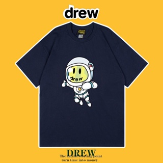Drew House Unisex Cotton T-shirt Plus Size Short Tee Hip Hop High Street Cartoon Print Tee_01