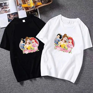 Disney T-Shirt Women Cartoon Snow White Cinderella Belle Collection Party_01