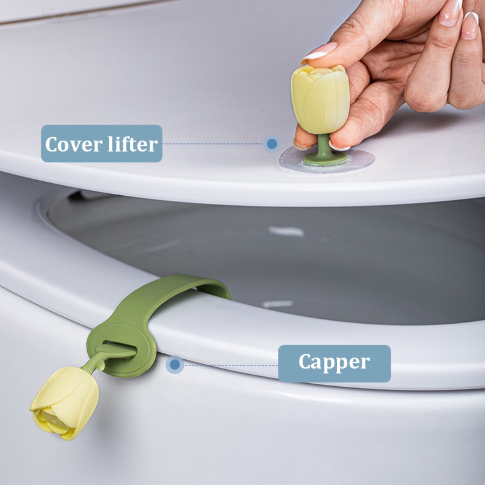 creative-tulip-ที่นั่งชักโครก-lifters-anti-สกปรกที่นั่งห้องน้ำทำความสะอาดง่ายซิลิโคนฝาครอบห้องน้ำ-handle-เปิดสุขาภิบาลไม่มี-touch-handle-ตกแต่งห้องน้ำ-cod