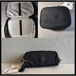 Kipling กระเป๋าดินสอ ขนาดเล็ก สีดํา 100 ช่อง สําหรับใส่เครื่องสําอาง K2252