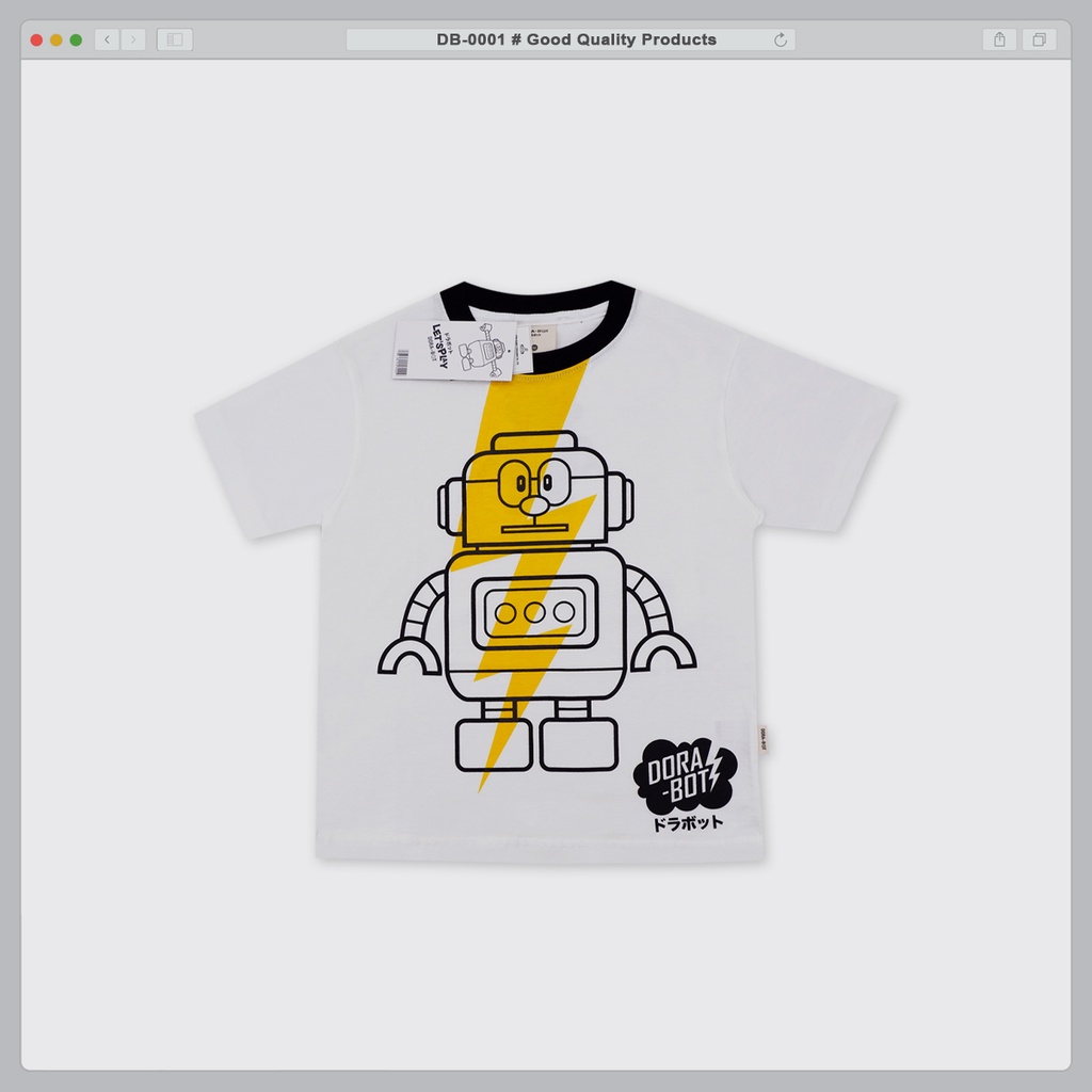 db-0001-dora-bot-t-shirts-เสื้อยืดเด็กคอกลม-ลายโดราบอท-ลิขสิทธิ์แท้