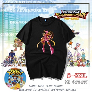 เสื้อคู่วินเทจ Digimon Tachikawa Mimi เสื้อยืดเด็กผช เสื้อแฟชั่นผญ พิมพ์ลายการ์ตูนอนิเมะ เสื้อคนอ้วน เสื้อวินเทจผญ_01