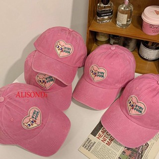 Alisond1 หมวกเบสบอล ผ้าฝ้าย สไตล์เกาหลี แฟชั่นสําหรับผู้หญิง นักเรียน