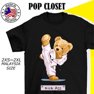 BEST SELLER READY STOCK KICK ASS TEDDY BEAR TSHIRT WOMEN MEN BAJU T SHIRT PEREMPUAN LELAKI T-SHIRT COTTON LENGAN PE_02