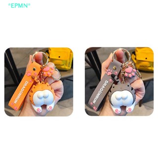 Epmn&gt; พวงกุญแจรถยนต์ ลายการ์ตูนแมวน่ารัก เหมาะกับคู่รัก สําหรับผู้หญิง