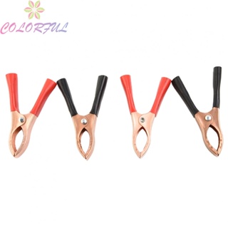 【COLORFUL】Alligator Clips Replacement 20/40pcs 30A Battery Test Lead Clip Black/Red