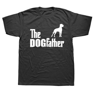 คอลูกเรือเสื้อยืดลําลอง แขนสั้น พิมพ์ลาย The Dogfather Great Dane Pet Dog Zomer สําหรับผู้ชายS-5XL_01