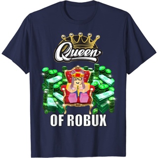 Roblox เสื้อยืดแฟชั่น พิมพ์ลาย blox queen of ROBUX สําหรับเด็กผู้หญิง และผู้ชาย 12 3 4 5 6 7 8 9 10 11 12 13 14 ปี_04