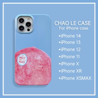 เคส iPhone กันกระแทกสำหรับ iPhone 14 Pro 13 Pro Max เคสแข็ง iPhone 12 Pro 11 XS Max XR X/XS ผลไม้พีชเคสพิมพ์ลายน่ารัก