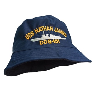หมวกเบสบอล ปักลาย USS Nathan James US 5 แผง