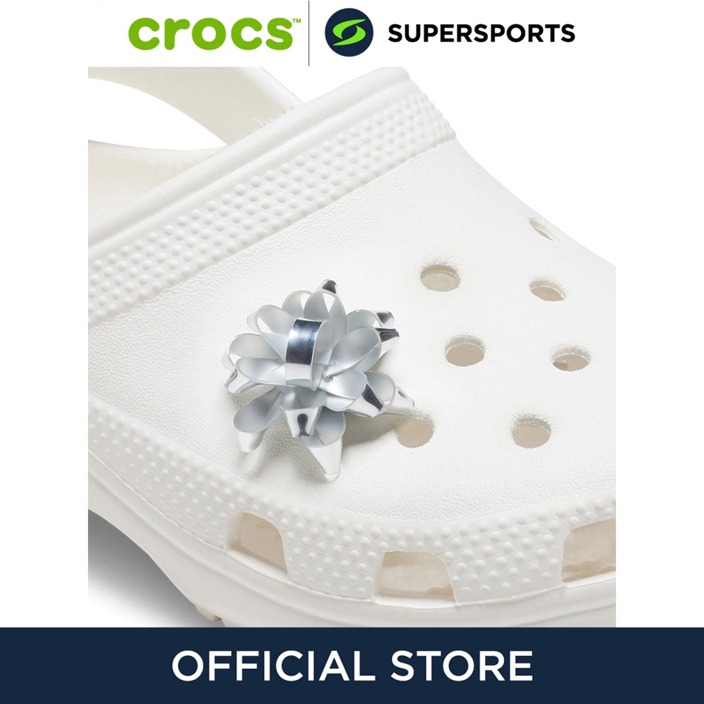 CROCS Jibbitz Silver Present Bow ตัวติดรองเท้า Shopee Thailand