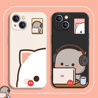 เคสโทรศัพท์มือถือ ลายแมวพีชน่ารัก สําหรับ iPhone14 13 Huawei vivoy3 Xiaomi 12