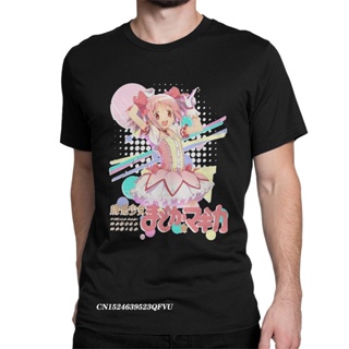 Madoka Magica Tops T Shirts Men Womens Hipster T-Shirts Crew Neck Kawaii Anime Magical Girls Tees Harajuku Clothin_03