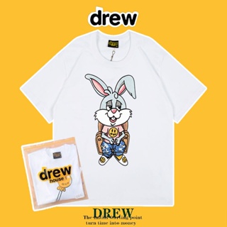 Drew House เสื้อยืดลําลองสําหรับผู้ชายผู้หญิงผ้าฝ้ายแขนสั้นคอกลมพิมพ์ลายการ์ตูน Justin Bieber ทรงหลวมn_03