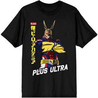 เสื้อยืดพิมพ์ลายแฟชั่น   ❦ ✴✷เสื้อยืด My Hero Academia T - เสื้อเชิ้ต All Might Plus Ultra Graph สําหรับผู้ชาย/เสื้_04