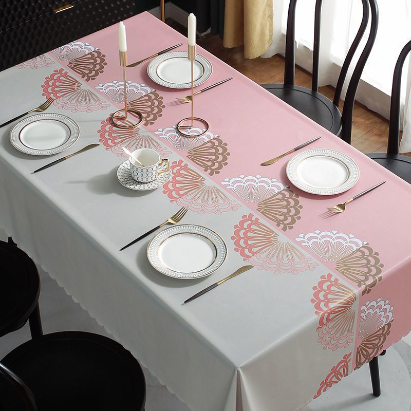 ผ้าปูโต๊ะสไตล์นอร์ดิก-กันน้ำ-กันน้ำร้อนลวก-กันน้ำมัน-ผ้าปูโต๊ะพีวีซี-สไตล์มินิมอล