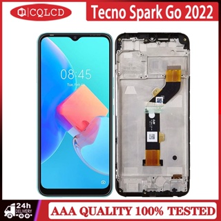 อะไหล่หน้าจอสัมผัสดิจิทัล LCD พร้อมกรอบ แบบเปลี่ยน สําหรับ Tecno Spark Go 2022 KG5