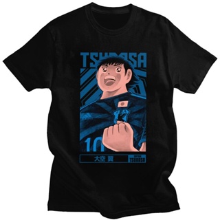 【Hot】Footballer Captain Tsubasa T Shirts Men Short Sleeve Football Anime T-shirts Printed Tee Cotton Regular Fit Ts_04