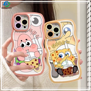 เคสโทรศัพท์มือถือ TPU ขอบโค้ง ลายสพันจ์บ็อบ สําหรับ OPPO A38 A78 A58 A17 A77S A57 A15 A16 A16K A54 A12 A5S A7 A94 A93 A3S A11k A53 A31 A52 A37 F9 A1K A76 A36 5F A9