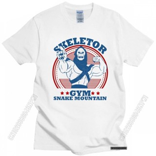 Funny Skeletor Gym T-Shirt Snake Mountain T Shirt Men He-Man And The Masters Tshirt O-Neck Cotton TeeTops_01