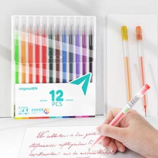 ปากกาเจล 0.5 มม. 12 สี สําหรับโรงเรียน สํานักงาน เครื่องเขียน