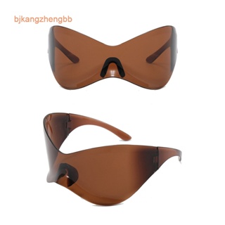 Bjkangzheng แว่นตากันแดด ป้องกัน UV400 Y2K ขนาดใหญ่
