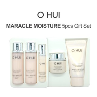 O HUI MARACLE MOISTURE 5pcs Gift Set / Skin Softener / Emulsion / Essence / Cream / Clansing Foam