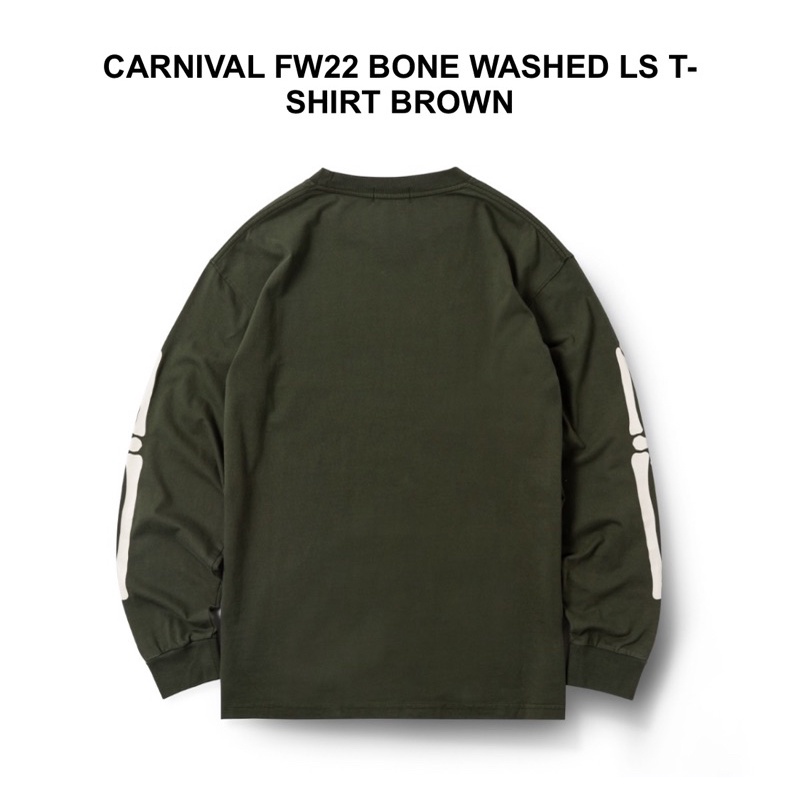 carnival-fw22-bone-washed-ls-t-shirt-brown-แขนยาว-size-m