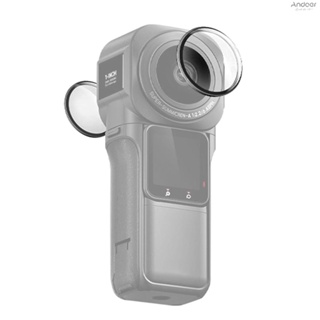 ฝาครอบเลนส์กล้องพาโนรามา 2 ชิ้น สําหรับ Insta360 ONE RS 1 นิ้ว 360 Edition