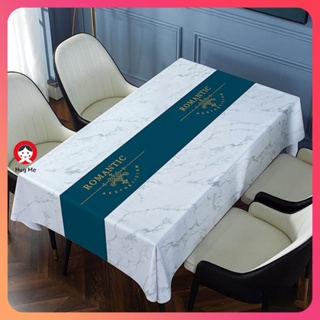 ผ้าปูโต๊ะ PVC กันน้ํามัน ทรงสี่เหลี่ยมผืนผ้า หรูหรา สไตล์เรียบง่าย สําหรับโต๊ะรับประทานอาหาร สํานักงาน บ้าน HUGME