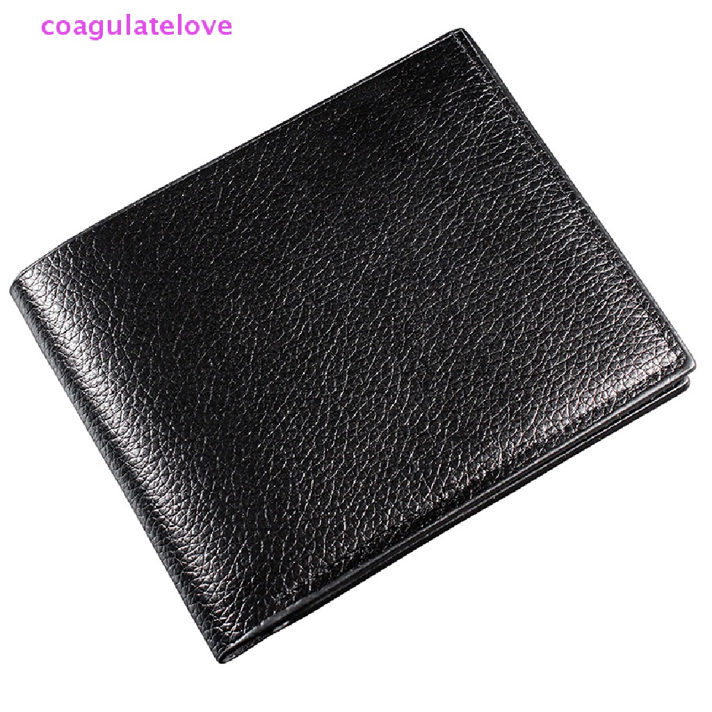 coagulatelove-กระเป๋าสตางค์-หนังแท้-ใบสั้น-สีดํา-สําหรับผู้ชาย-ขายดี