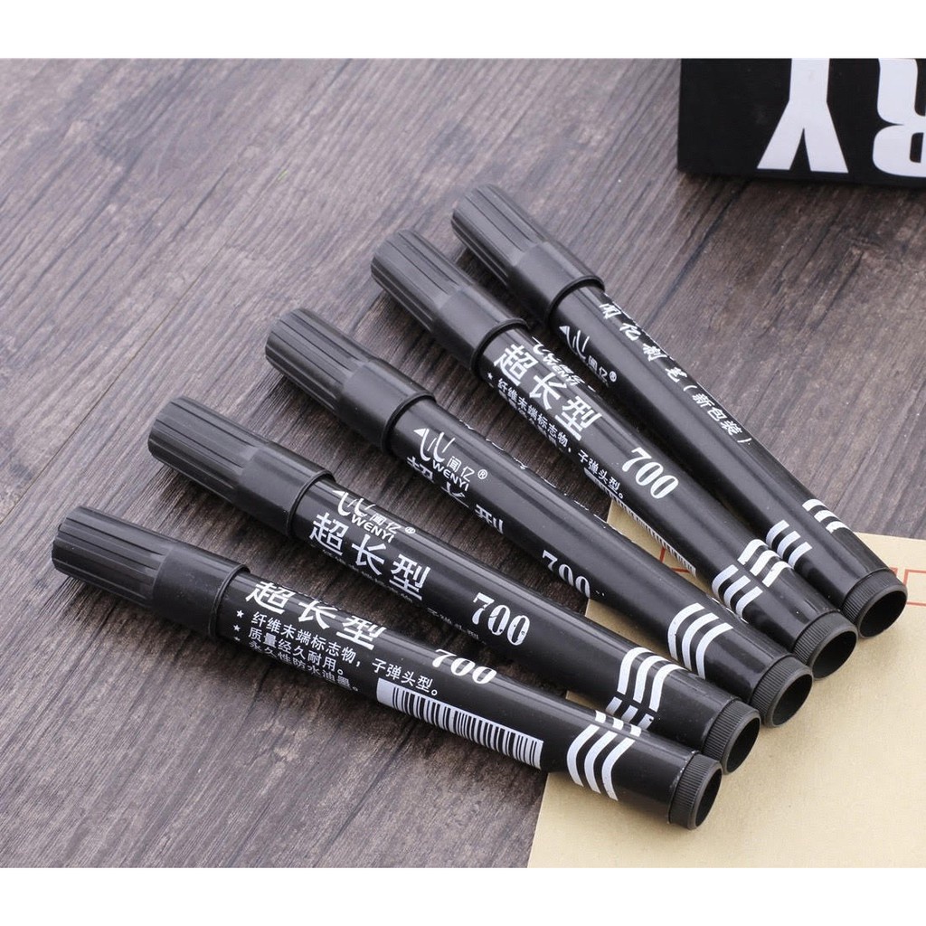 พร้อมส่ง-ปากกาเคมี-หัวกลม-กันน้ำ-ลบออกไม่ได้-permanent-maker-700