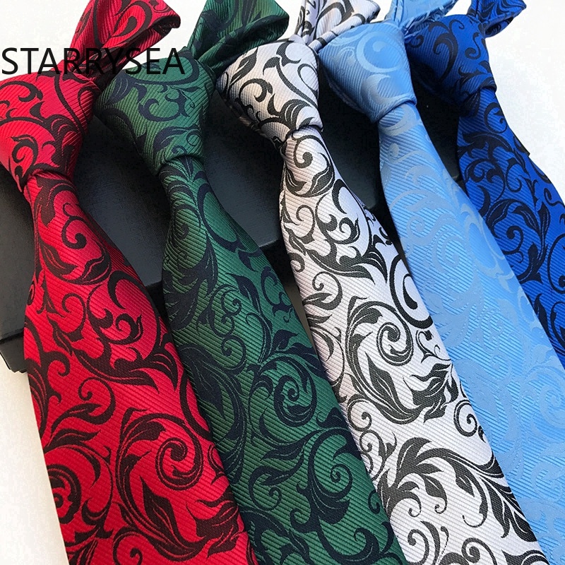 8cm-silk-jacquard-woven-gray-black-rose-blue-phoenix-tail-floral-ties-neckties-mens-fashion-luxury-tie