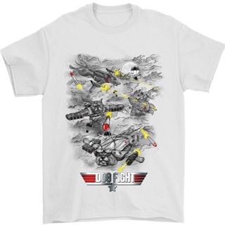 Dog Fight Parody Airforce Raf Funny Mens T-Shirt Cotton Gildan_02
