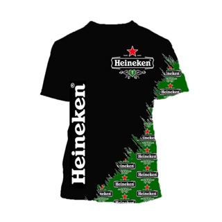 Heineken เสื้อยืดแขนสั้น คอกลม สไตล์ฮิปฮอป แฟชั่นสําหรับผู้ชาย