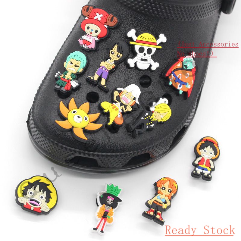 Anime One Piece series/CROCS Jibbitz set（ไม่รวมรองเท้า）อุปกรณ์เสริมหัว