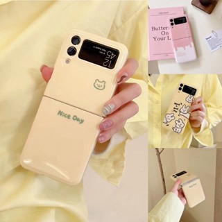 เคสโทรศัพท์มือถือแบบนิ่ม กันกระแทก ลายการ์ตูนกระต่ายน่ารัก สําหรับ Samsung Galaxy Z Flip 3 5G Z Flip 4