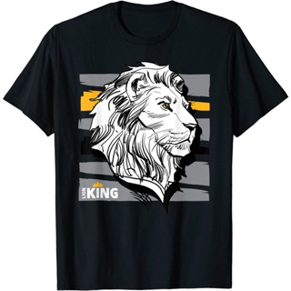 เสื้อยืดผ้าฝ้ายพิมพ์ลายแฟชั่น เสื้อยืดแขนสั้น พิมพ์ลาย The Lion King Live Action Mufasa Sketched Portrait แฟชั่นสํา_05