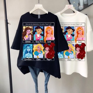 new 2022 Disney snow White Cartoon T-shirt Ladies Harajuku Kawaii Top Womens Ulzzang Oversized Short Sleeve T-Shir_01