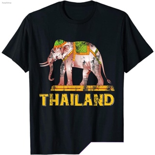  เสื้อยืด สินค้าเฉพาะจุดช้างไทย มีคุณธรรมสูง เป็นมงคล ให้เกียรติ ศักดิ์สิทธิ์  Elephant Thailand T-Shirt คอกลม แฟชั่น ผ้