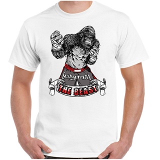 Muay Thai Gorilla The Beast Mens Funny Gym T-Shirt MMA Kick Boxing Training Top MXI5_03