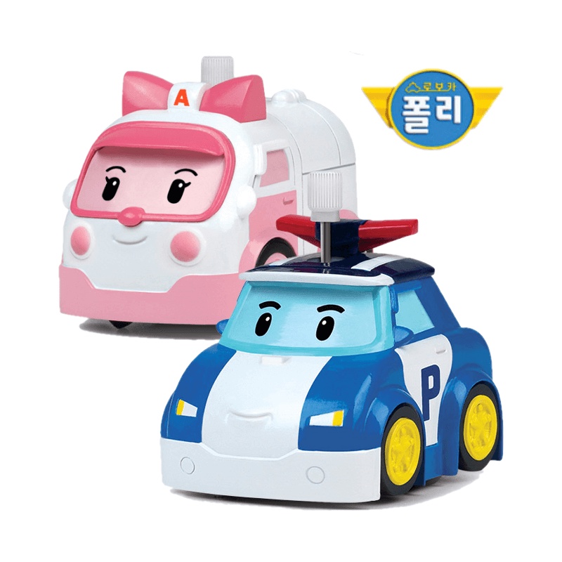 ROBOCAR POLI Cornering WindUp Toys POLI & AMBER Shopee Thailand