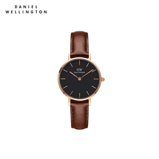 (ทักแชทรับโค้ด) Daniel Wellington นาฬิกาข้อมือ Petite ST Mawes RG Black 28มม สีน้ำตาล