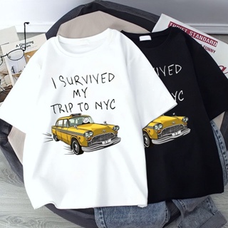 Y2k เสื้อยืดลําลอง พิมพ์ลาย Tom Holland Same Style I Survived My Trip To NYC สไตล์สตรีท แฟชั่นสําหรับผู้ชาย ผู้หญิง ทุกเพศ